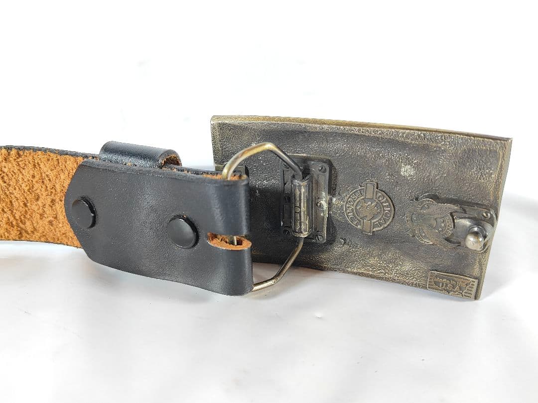 【ヴィンテージ】プレミアムバドワイザーバックル　極厚ドレスベルト　USA製正規品