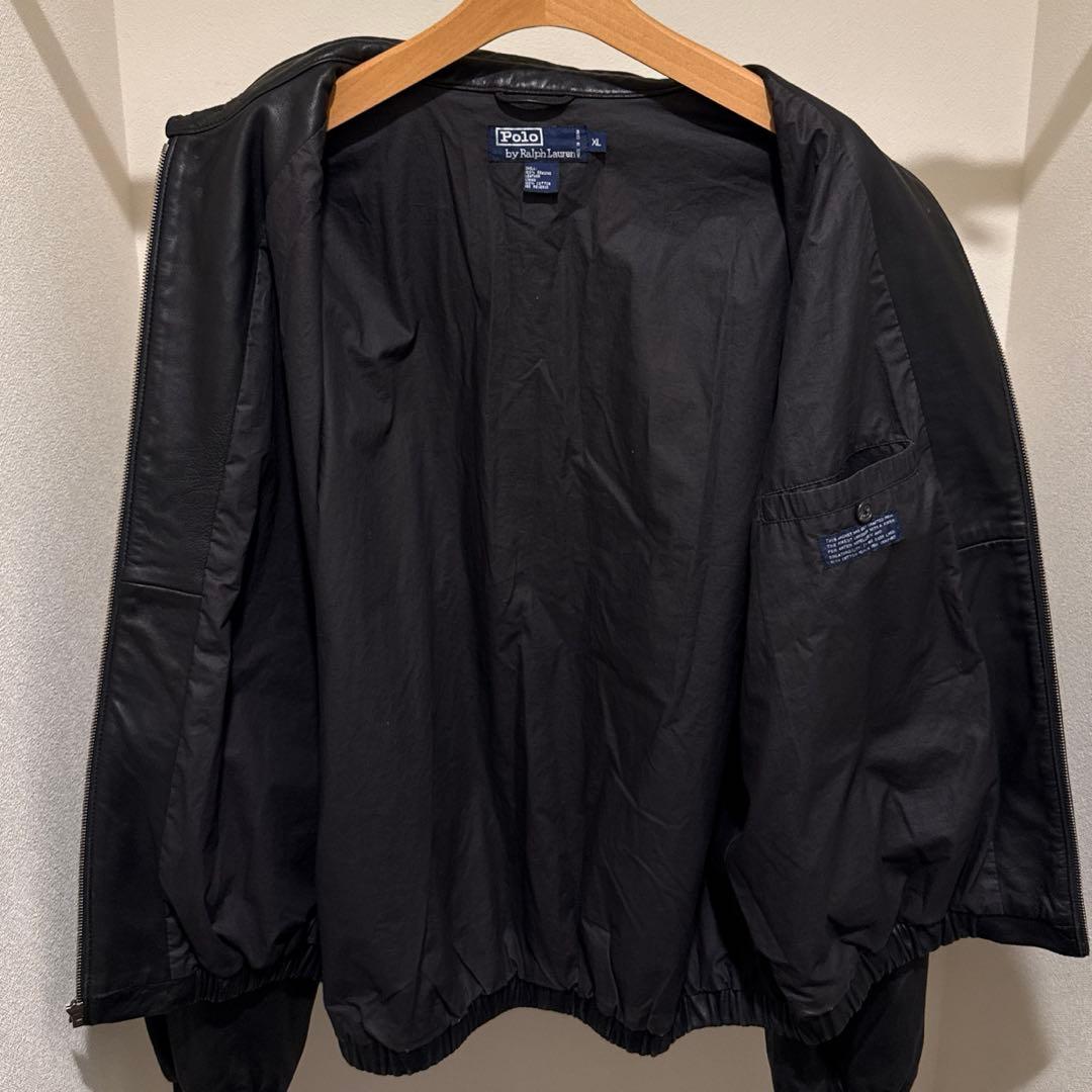 ラルフローレン レザースウィングトップ ブラック XL ポニー無し スペシャル