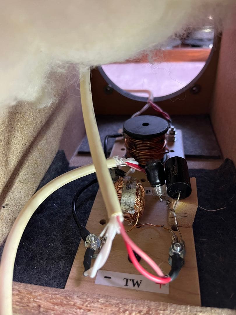 Sansui S-α7 スピーカー　2本組　コンデンサー、ケーブルリファイン品