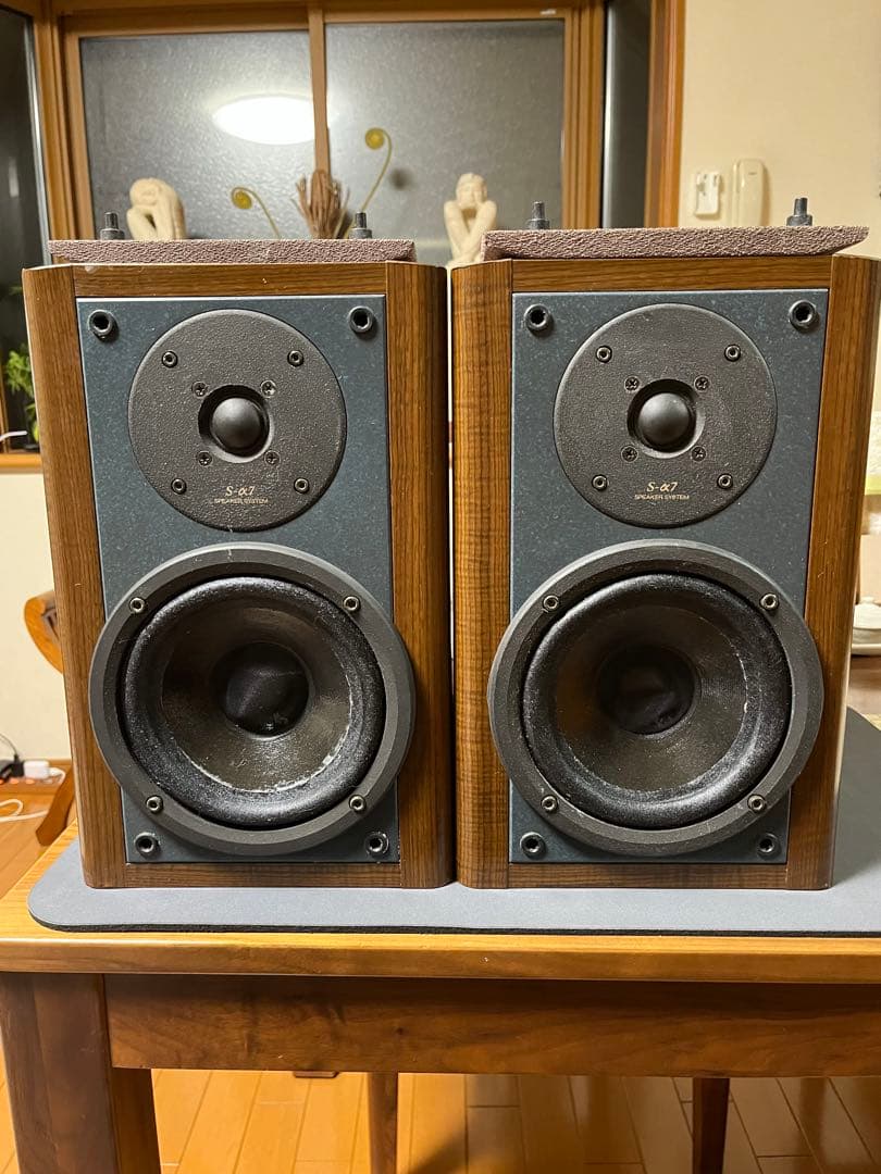 Sansui S-α7 スピーカー　2本組　コンデンサー、ケーブルリファイン品