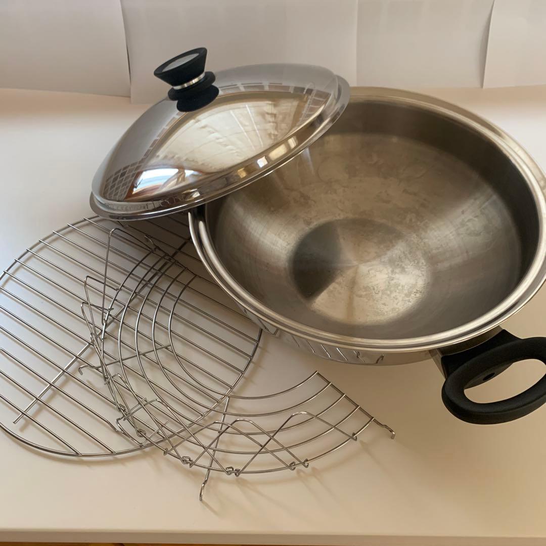 アムウェイ　クイーンクック　両手鍋ウォック中華鍋　フライラック　スチーマーラック