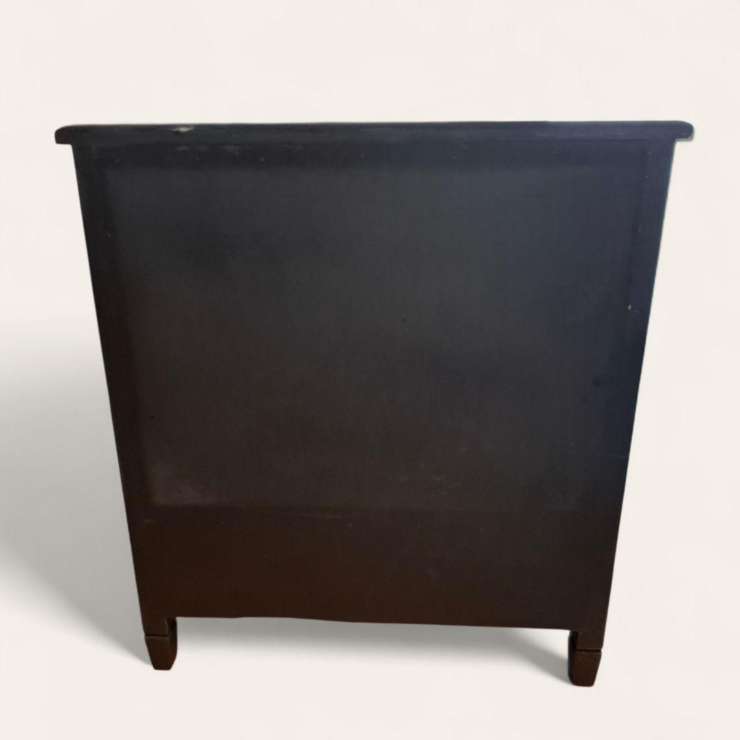 アンティーク調 ブラック ガラスキャビネット 飾り棚 シャビーシック 収納棚