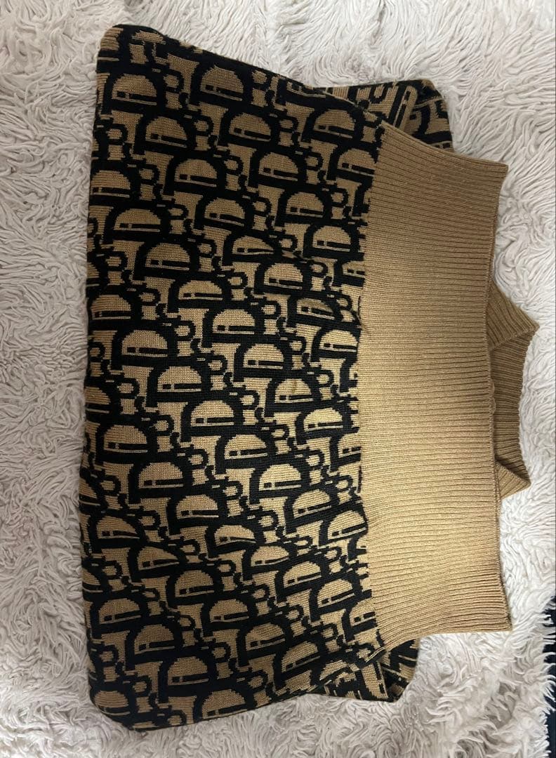 CHRISTIAN DIOR オブリック モノグラム ジップアップ セーター