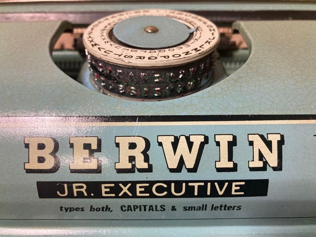 おもちゃのタイプライター 水色　アメリカ　ビンテージ　子ども