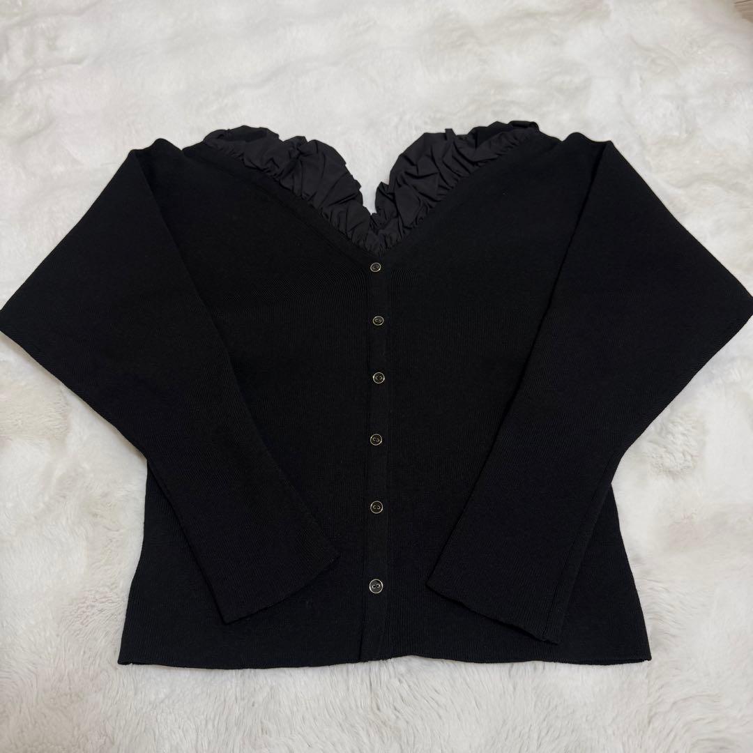 CELFORD ハートネックリブニットプルオーバー