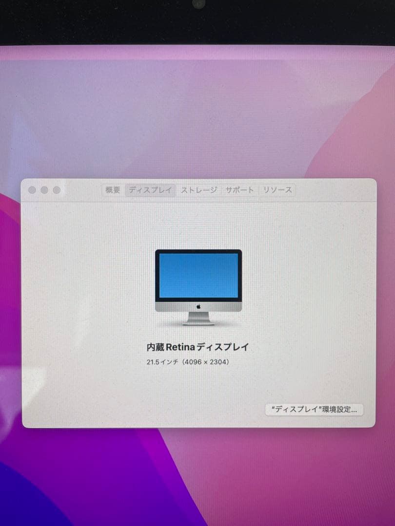 【マウス、キーボード付】iMac 21.5インチ (Late 2015)