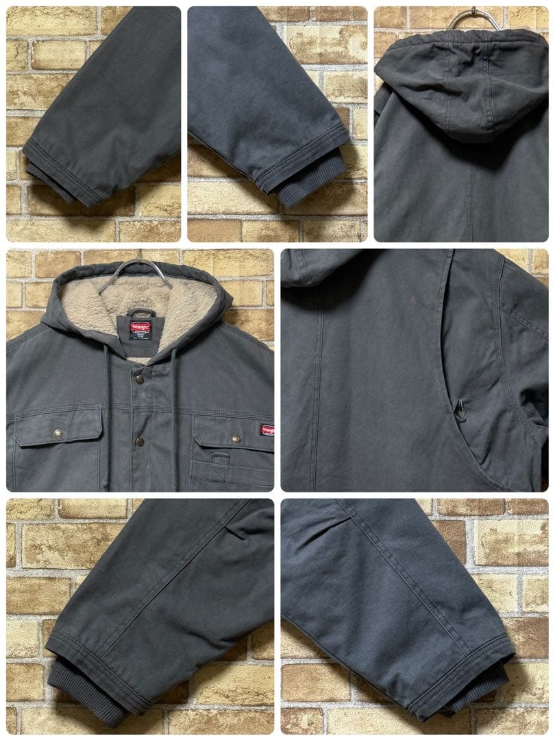 ラングラー　ダック地　アクティブジャケット　裏ボア　ビッグシルエット　3XL