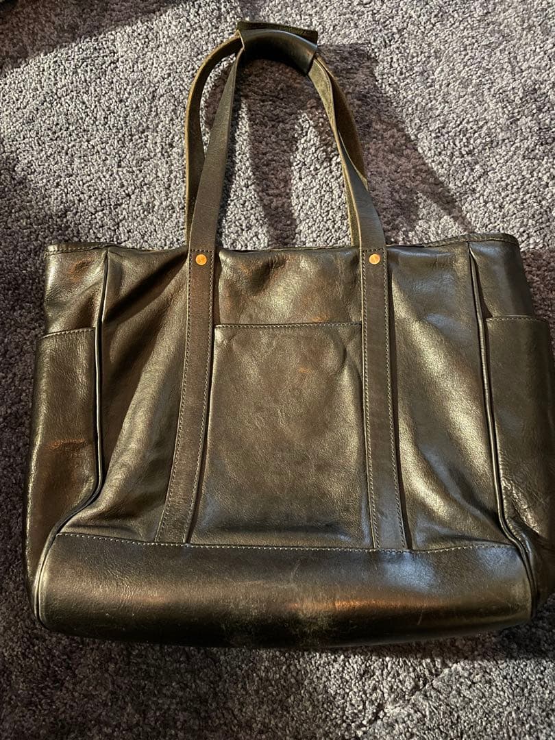 黒slowレザー トートバッグ