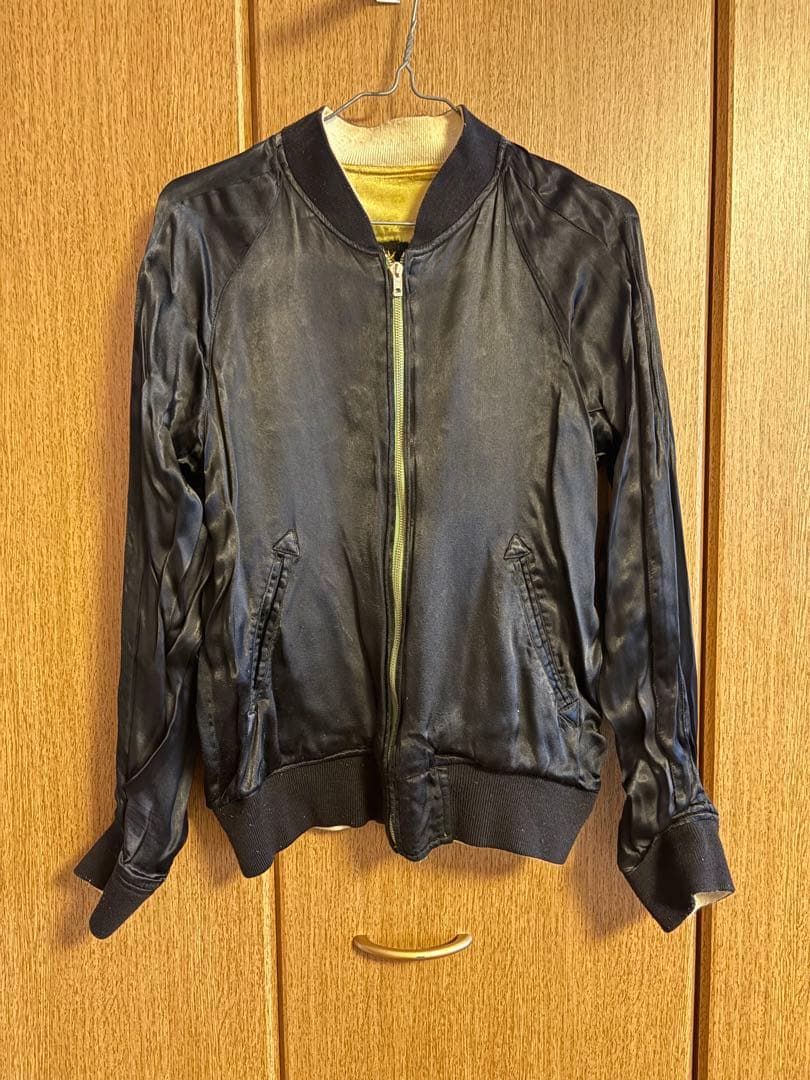 わ*お様 y2k RUDE GALLERYマリア刺繍リバーシブルスカジャン　チバ