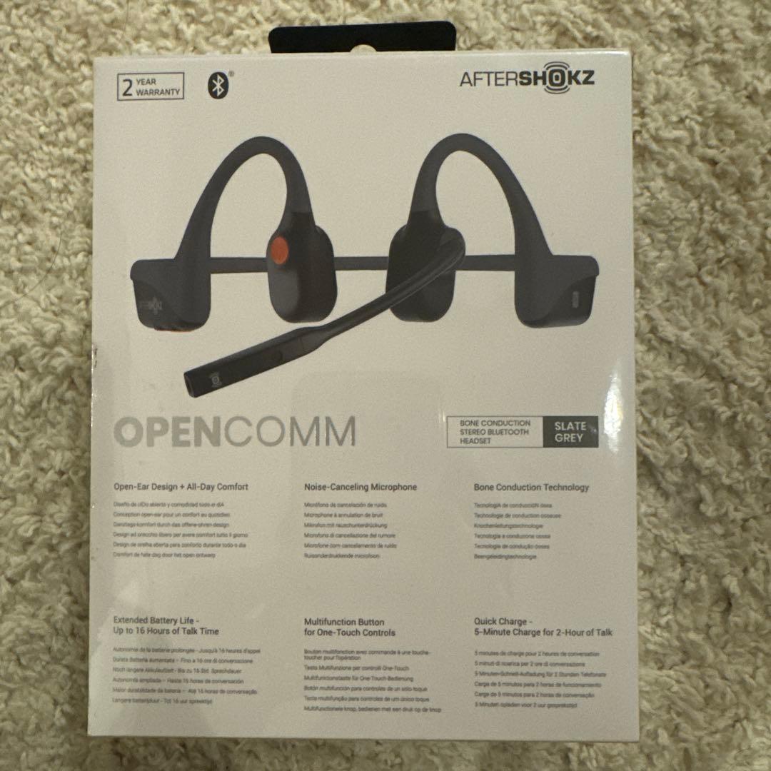 SHOKZ OPENCOMM 骨伝導Bluetooth新品未開封【値下げ交渉可】