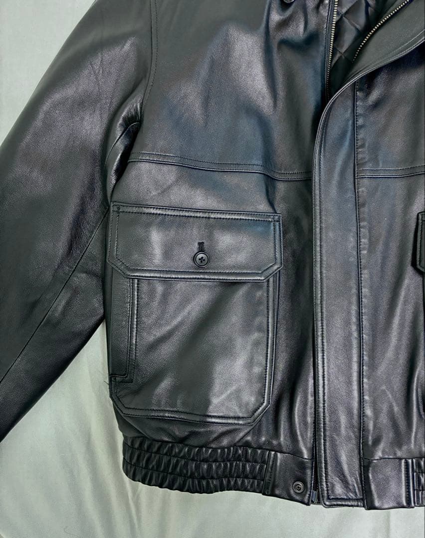 Journal Standard ラム ダッドレザージャケット L Black