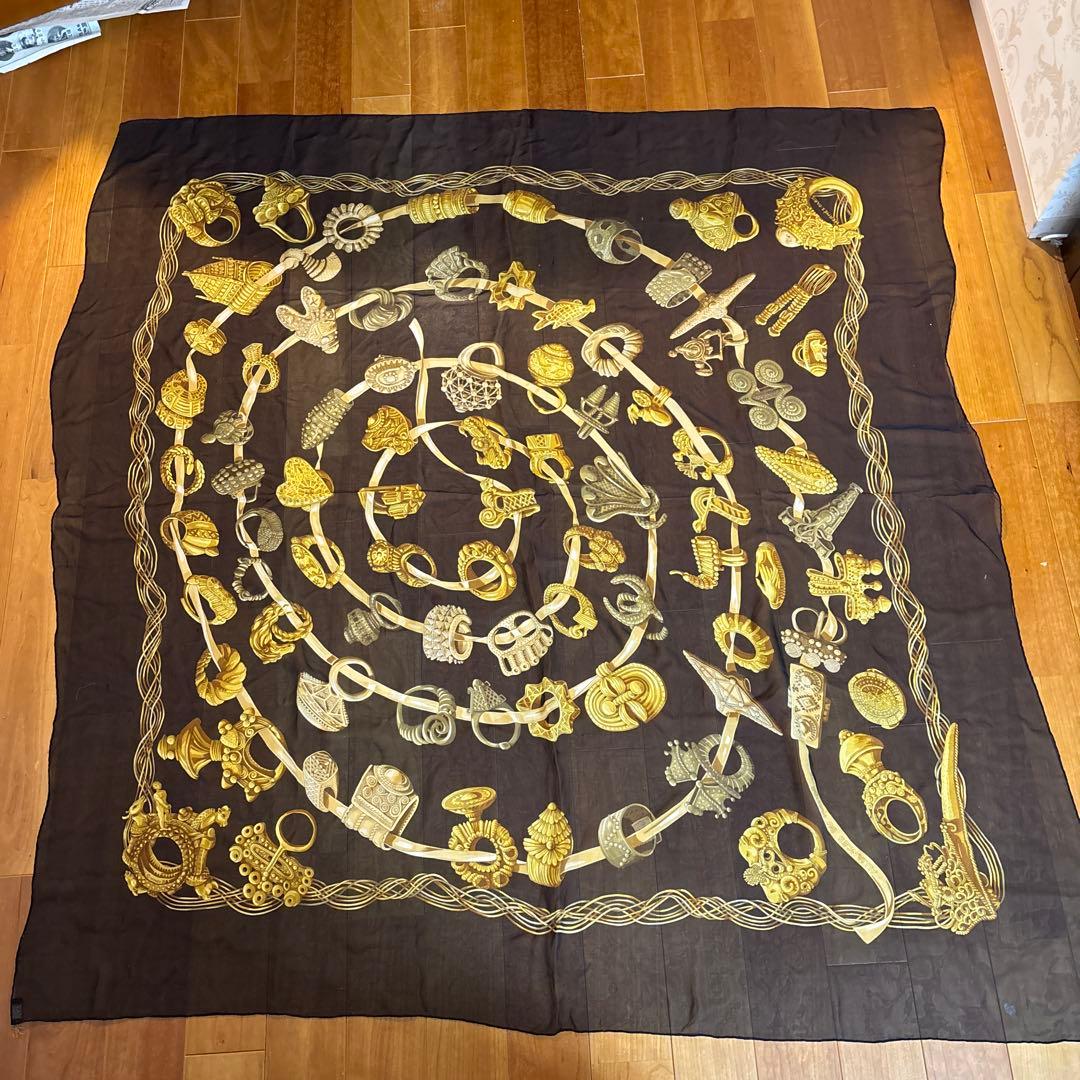 美品‼︎エルメス大判シルクシフォンスカー