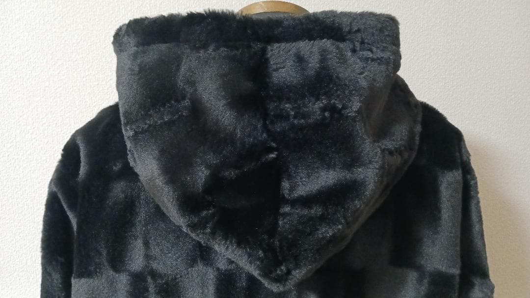 イタリア製 ミンク ＆ カシミヤ混 パカーフード付き 毛皮 防寒 日本サイズLL