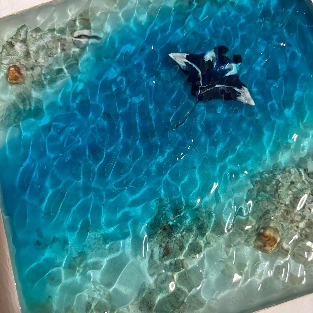 『沖縄の海を感じる』Manta rayオーシャンレジンアート