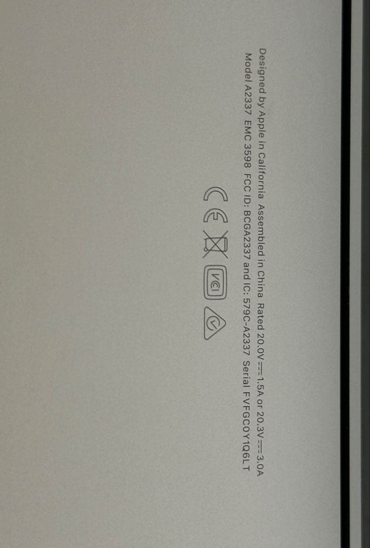 MacBook Air M1 2020 16GB 512GB 充放電138