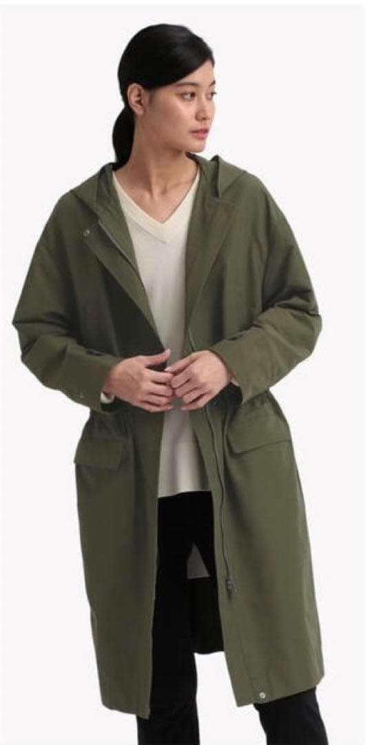 theory luxe 21AW ウォッシャブル モッズコート　ブラック