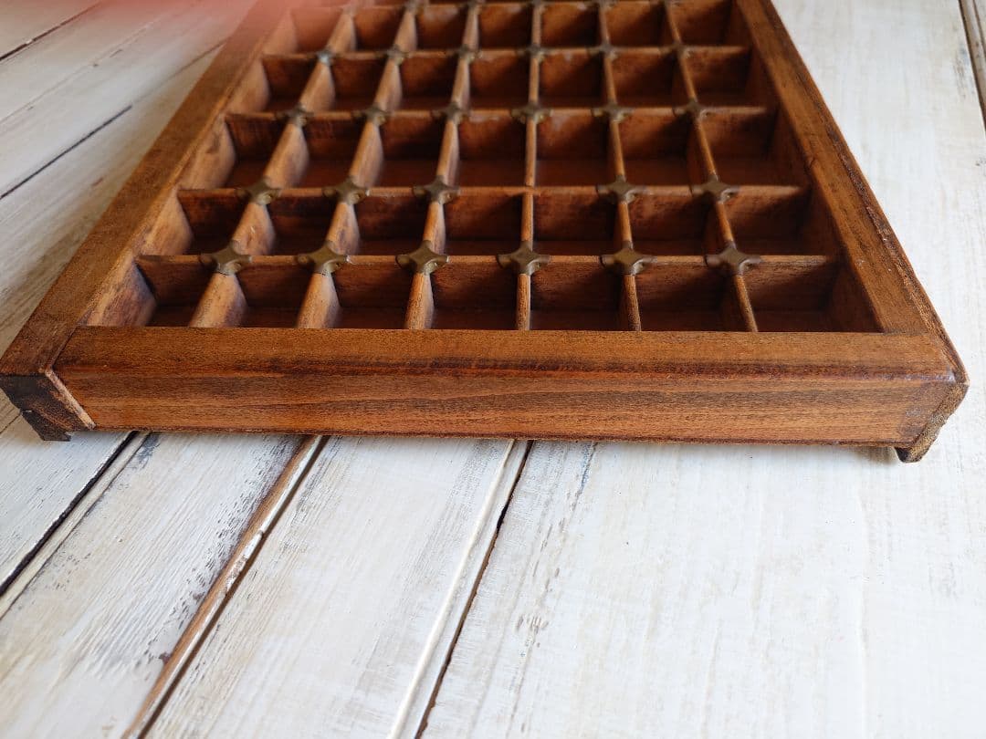 プリンタートレイ　ディスプレイトレイ　イギリスビンテージ　木製