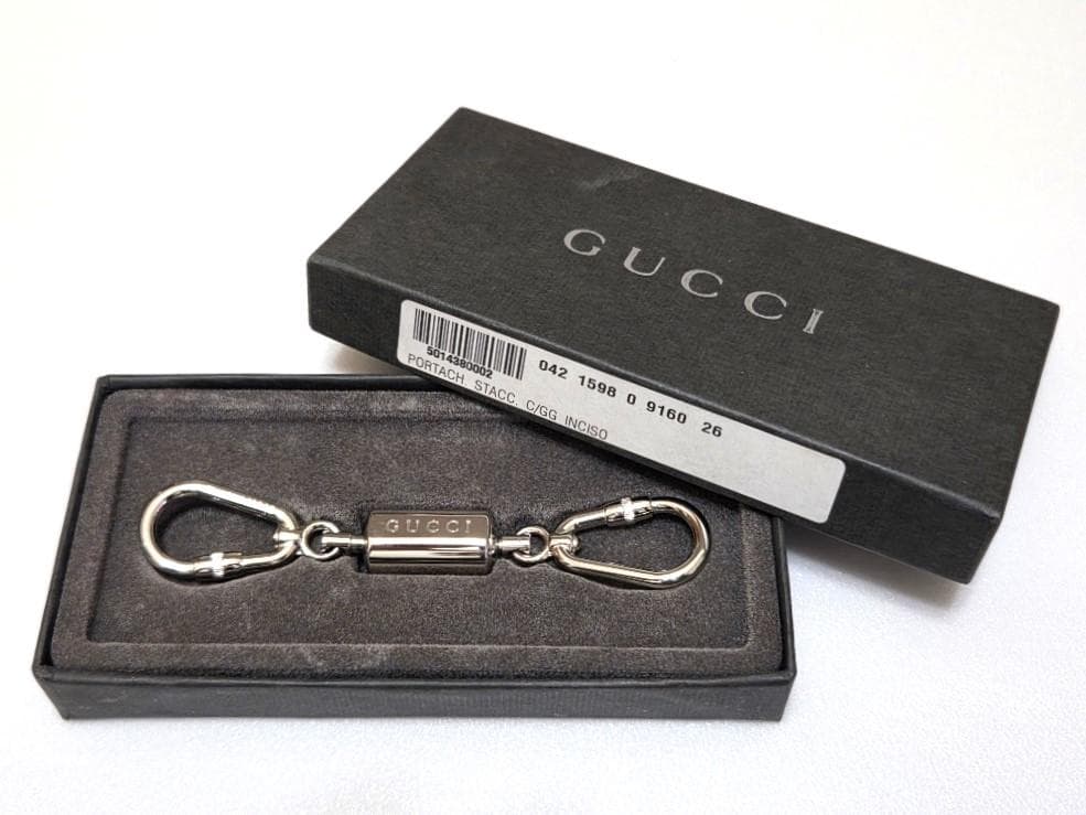 GUCCI グッチ　メタル　カラビナキーホルダー　美品　箱付き　43130