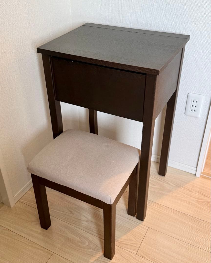 最終価格【廃盤モデル】無印良品 コンパクトドレッサーデスク&スツール