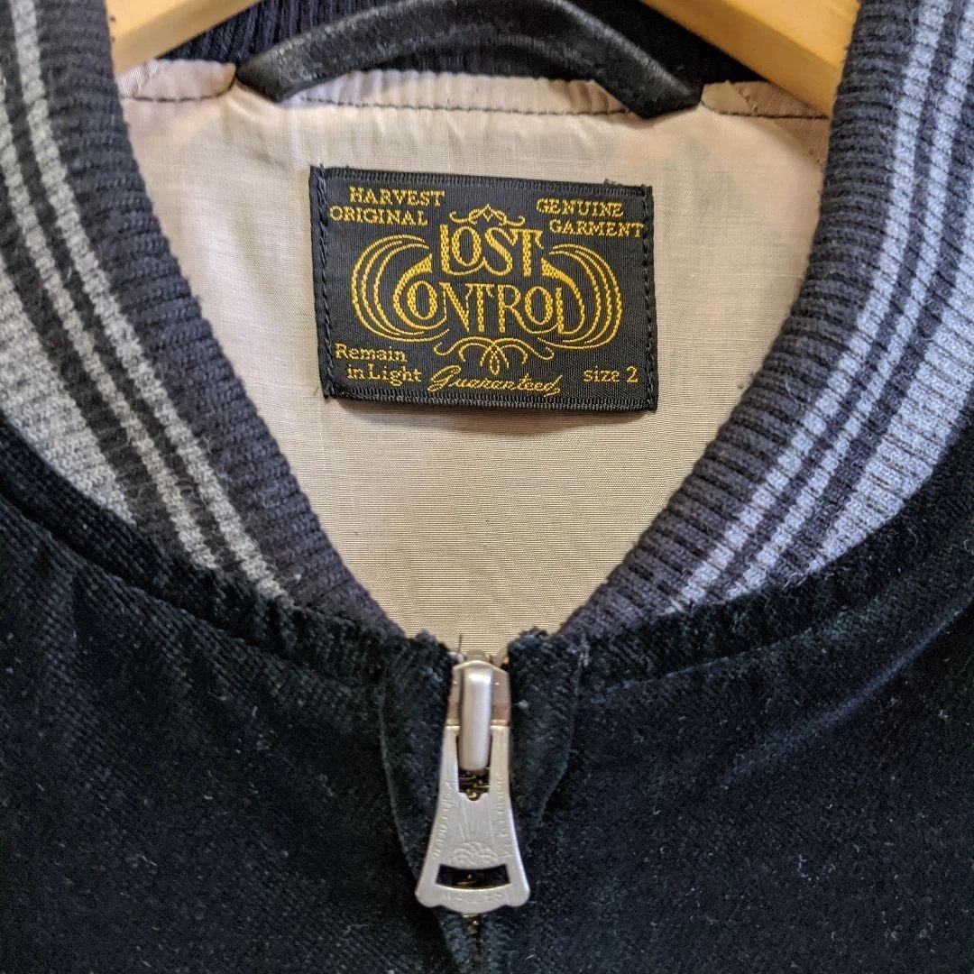 最終価格】LOST CONTROL ベロア刺繍スカジャン　黒　M
