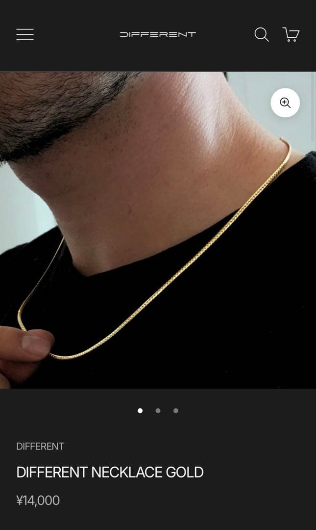 【新品未開封】DIFFERENTネックレス ゴールド　53cm