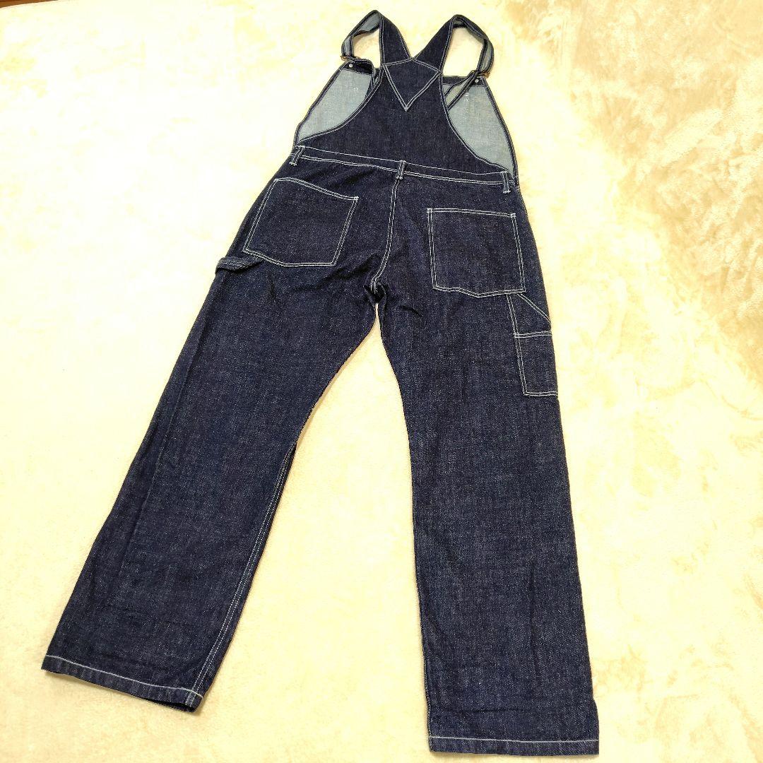 【美品】児島ジーンズ 濃紺 デニム つなぎ オーバーオール XL 日本製