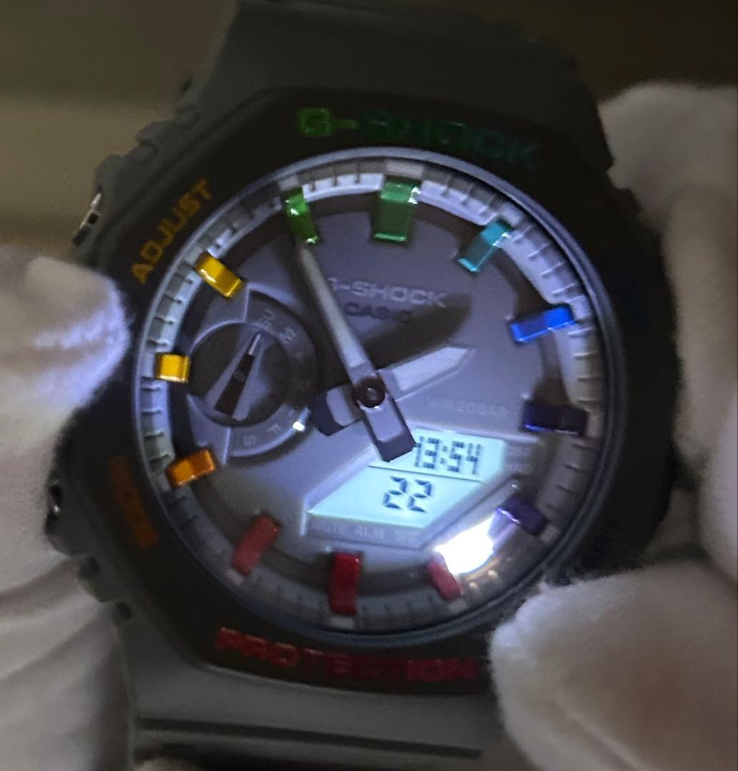 ✨超美品✨ G-SHOCK カシオーク グレー レインボー 本体のみ