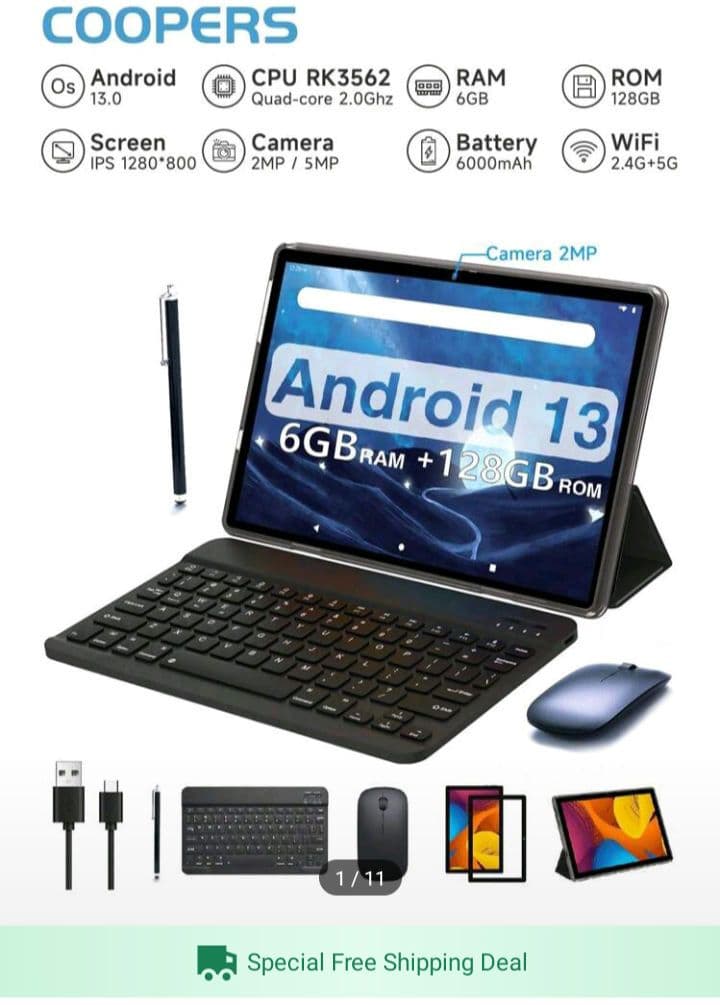 Androidタブレットアクセサリー Coopers Tablet With Keyboard Mouse