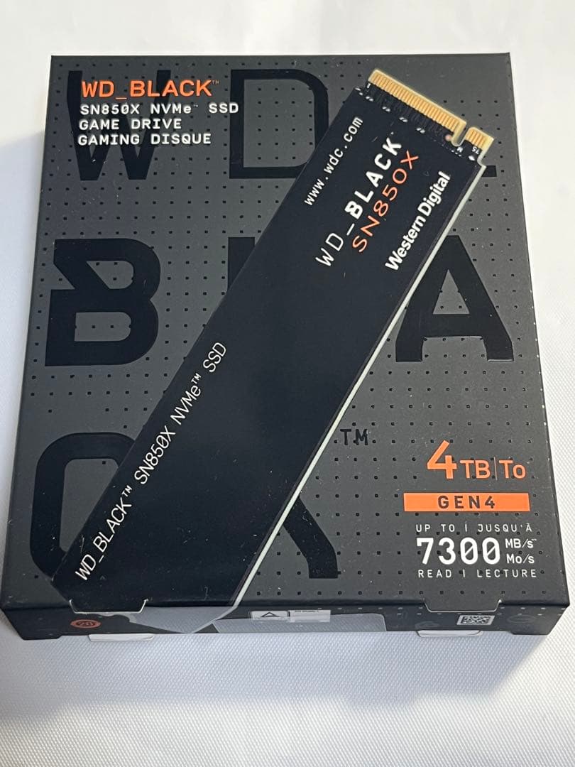 内蔵型SSD Western Digital SN850x 4TB WDS400T2X0E