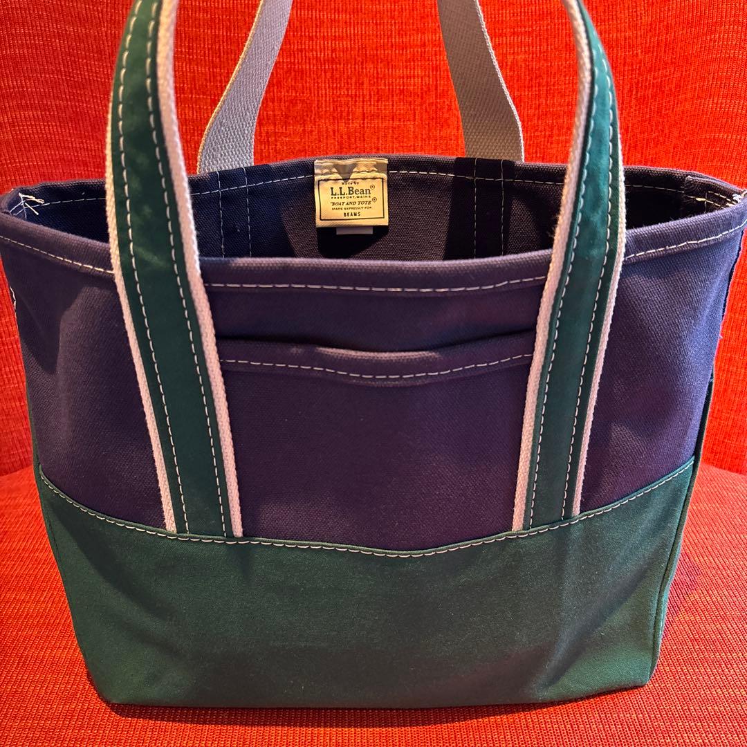 極美品 エルエルビーン ビームス トートバッグ グリーン A4 肩掛け USA製