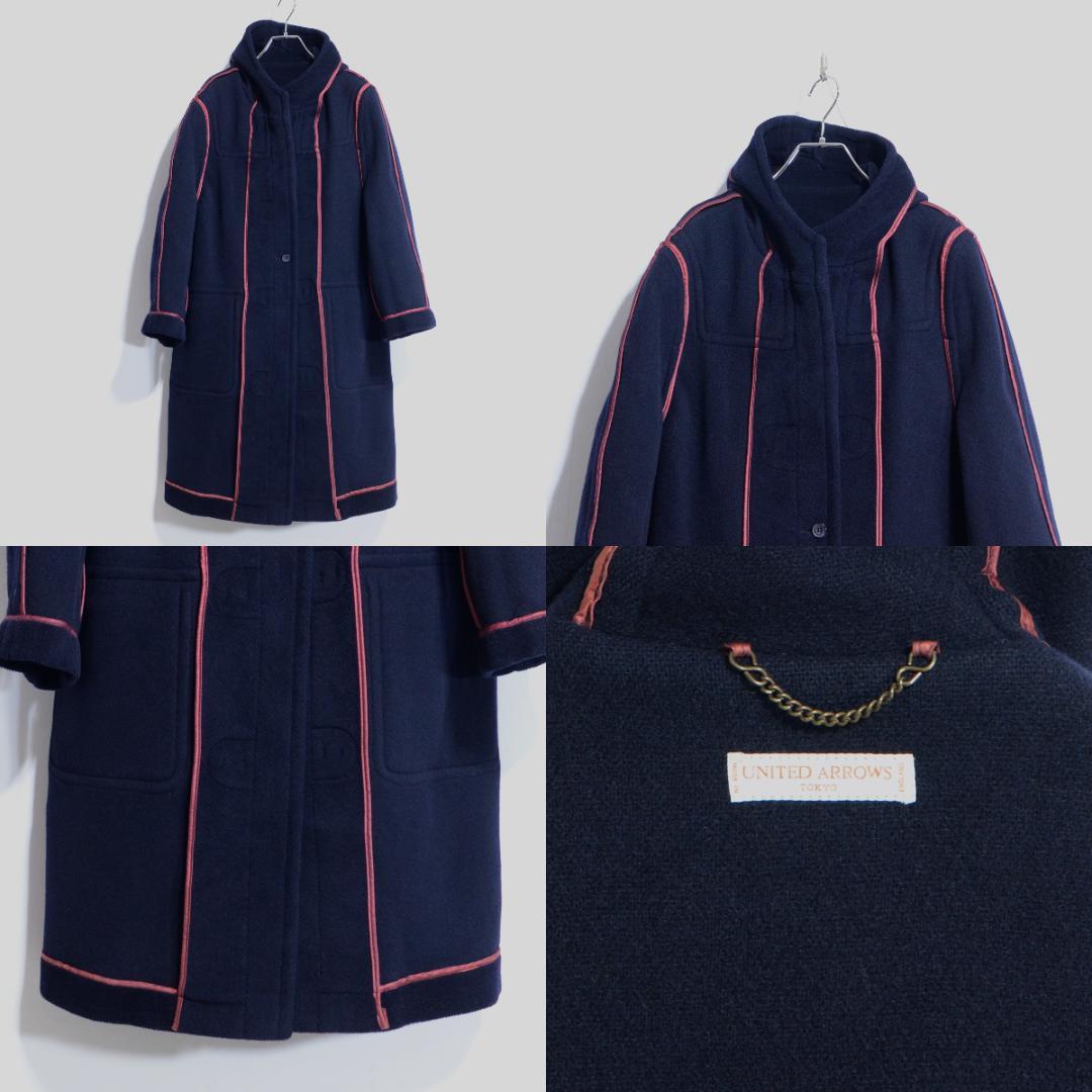 超極上品 ムーアブルック チベット社 UA ダッフルコート ネイビー 32