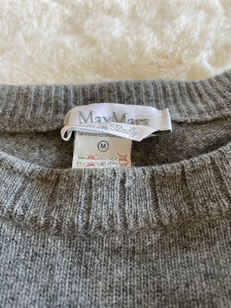 あ*こ様 最高峰マックスマーラMaxMara グレー Mカシミヤ100%