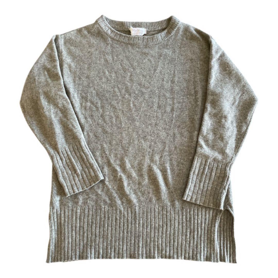 あ*こ様 最高峰マックスマーラMaxMara グレー Mカシミヤ100%