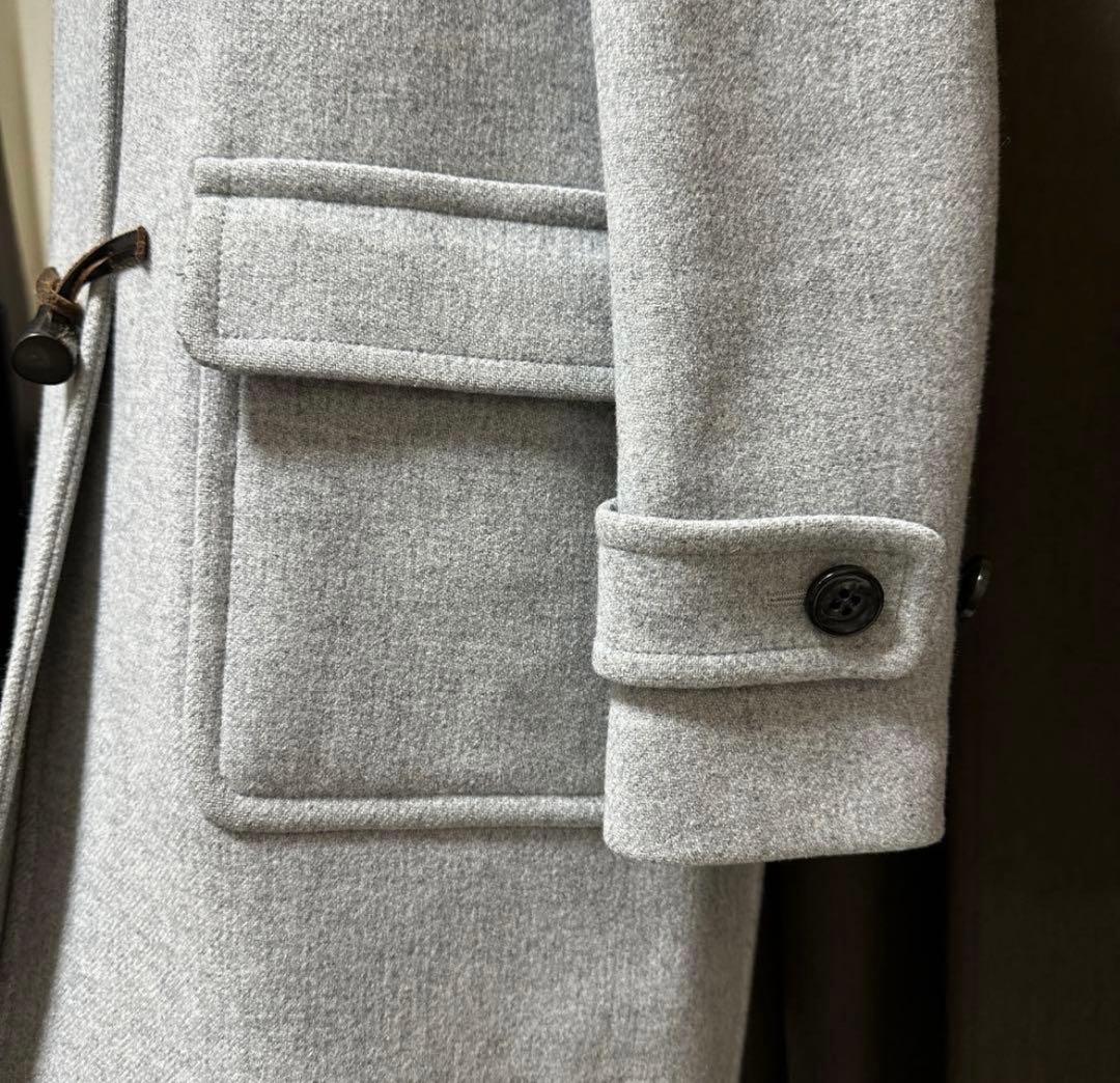 【美品】グリーンレーベルリラクシング CB ダッフルコート ロング グレー Ｌ