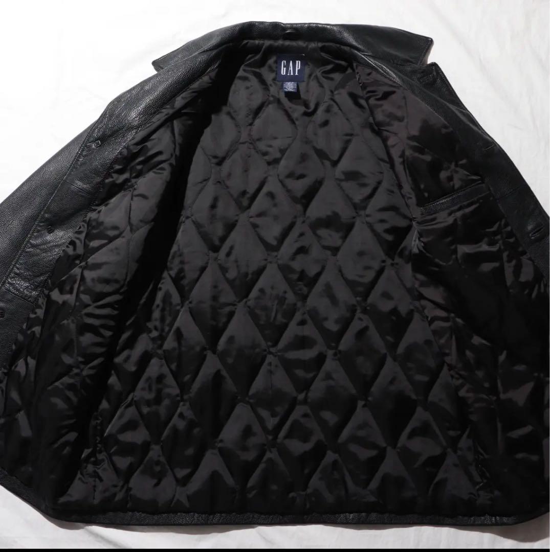 Mint Condition OLD GAP 牛革 レザーカーコート 90s