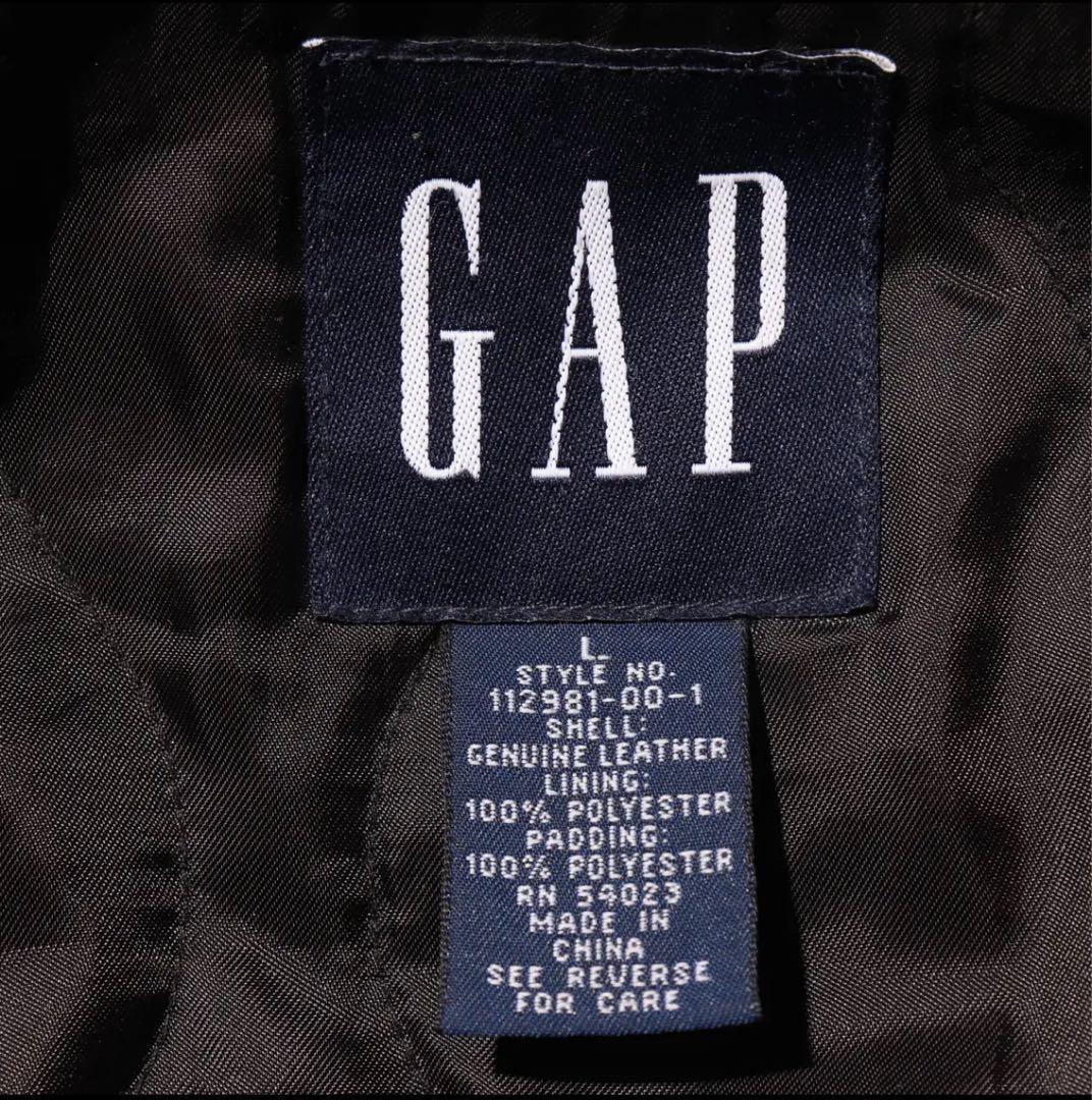 Mint Condition OLD GAP 牛革 レザーカーコート 90s