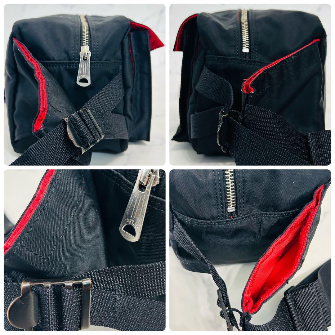 【美品】PORTER × iLS ポーター エルファイン ボディバッグ ブラック