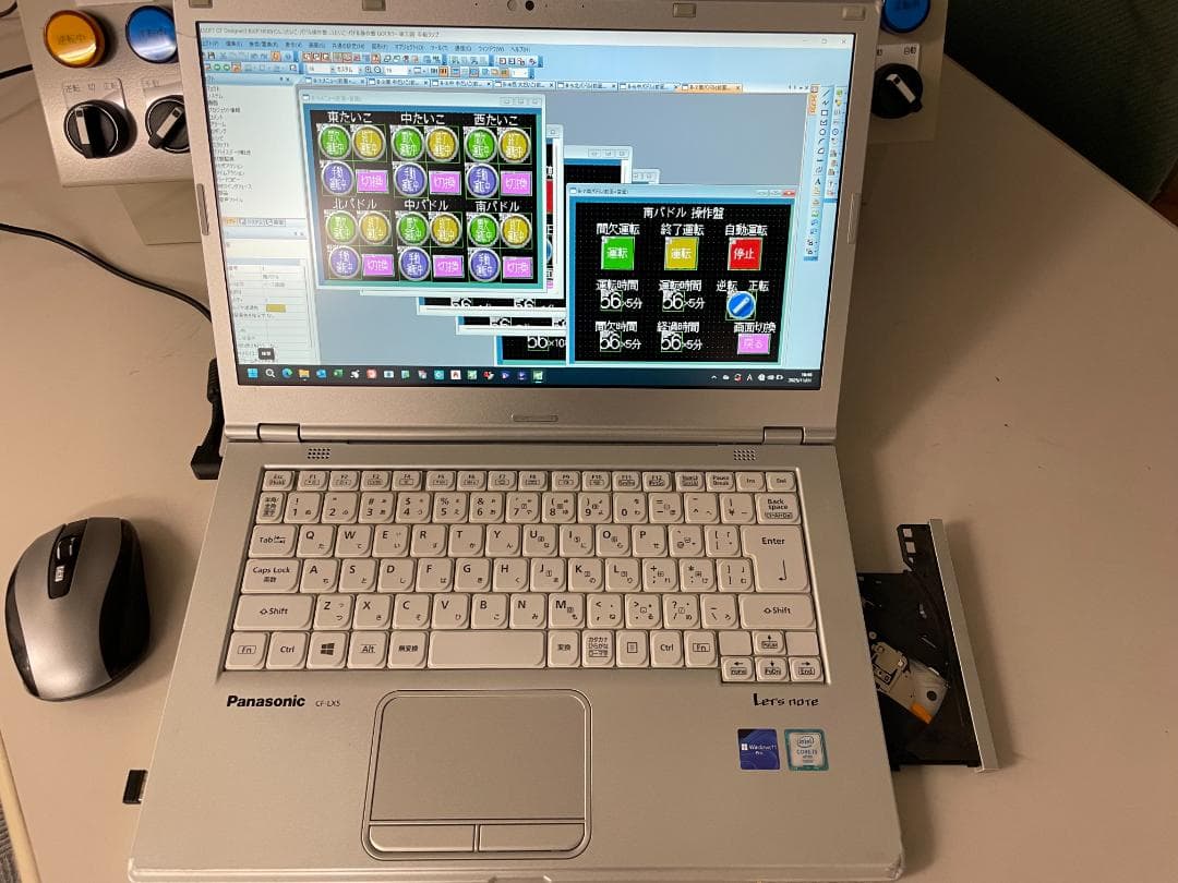 価格交渉歓迎！製作完了！電気工事業者用シーケンサー・タッチパネル 学習制御盤