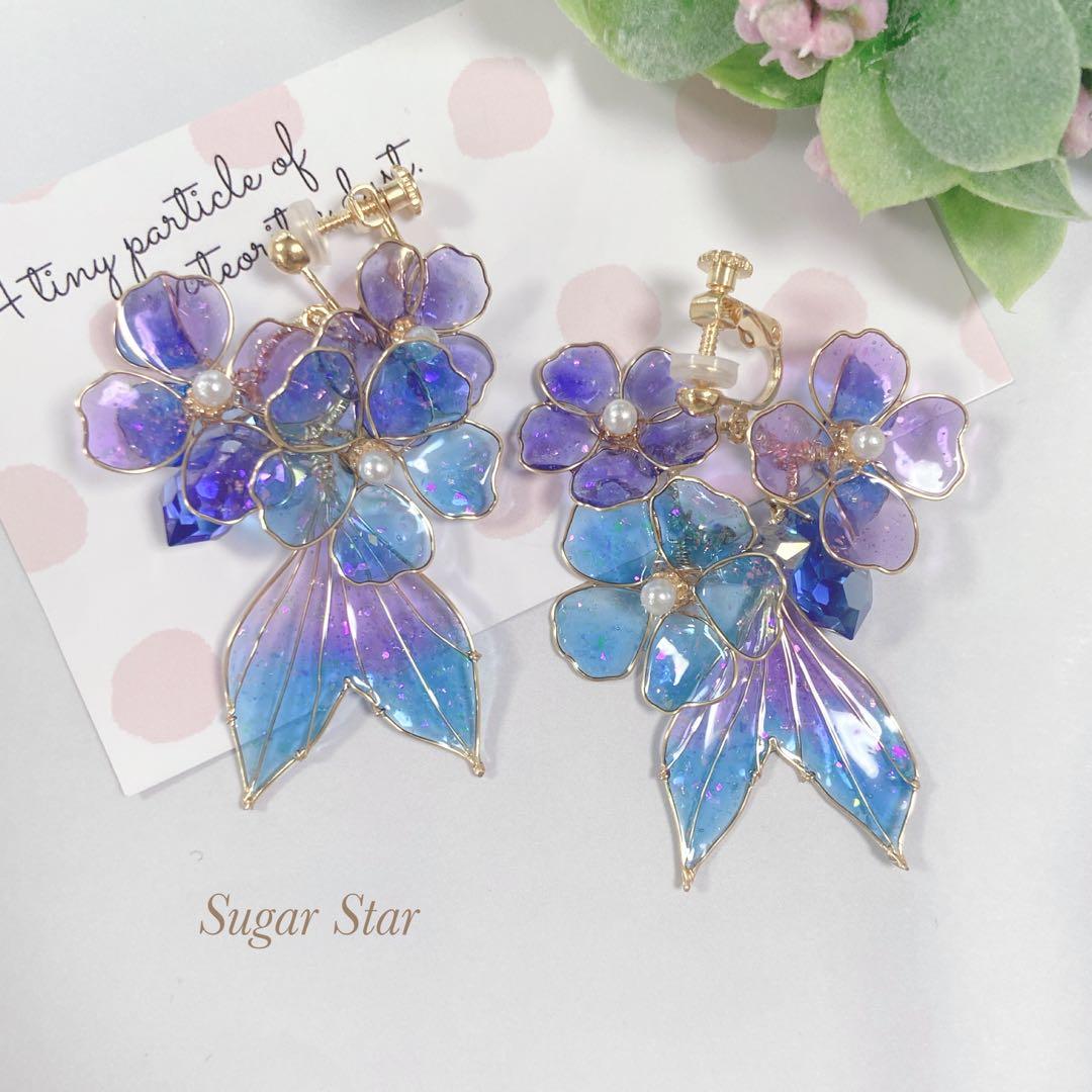 【おもちママ♡プロフ確認願い♥様】おまとめ4点　ゆめかわカラーのひらひらピアス