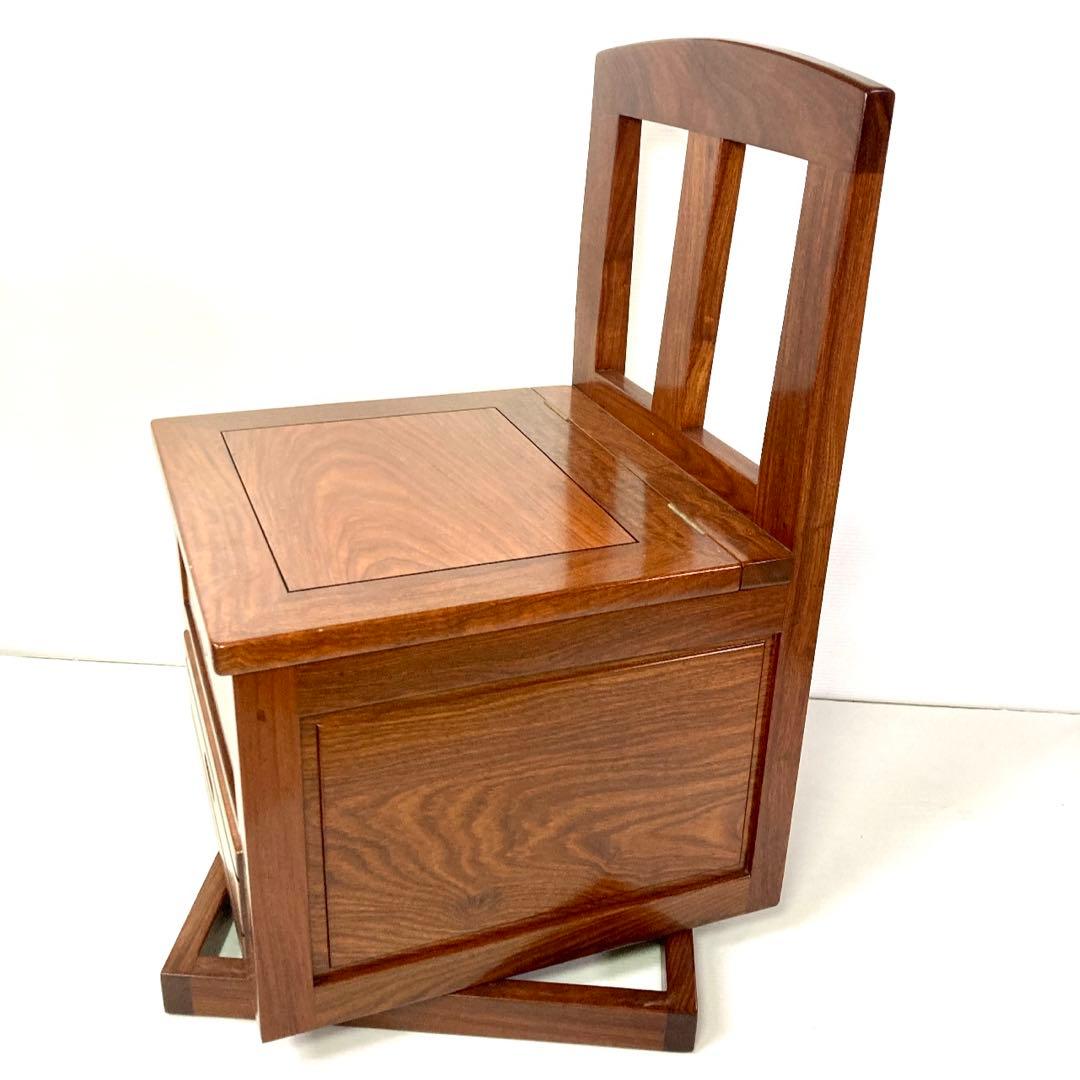 【最終値引✨】花梨 無垢材 ダイニングチェア 回転 囲炉裏チェア セット売り限定