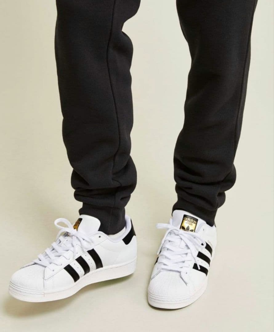 もっちぃ～！新品スーパースター金ベロ ホワイト×ブラック 28cm