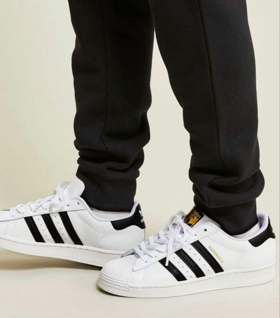 もっちぃ～！新品スーパースター金ベロ ホワイト×ブラック 28cm