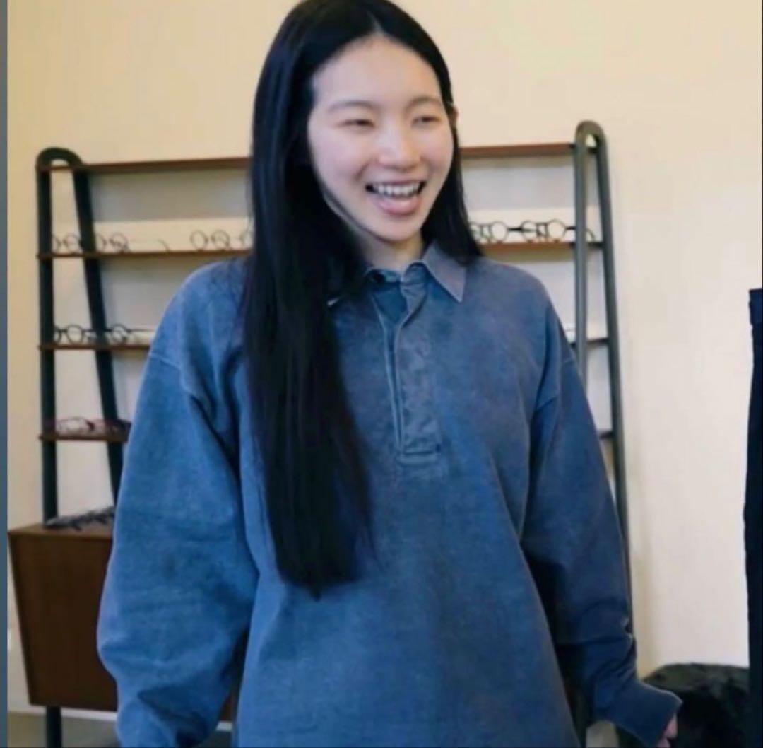 paru 【イレーヴ】ピグメントダイ ラガープルオーバー スタンドカラー