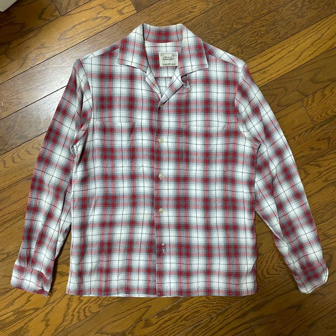 60s TOWNCRAFT オンブレレーヨンチェックシャツ