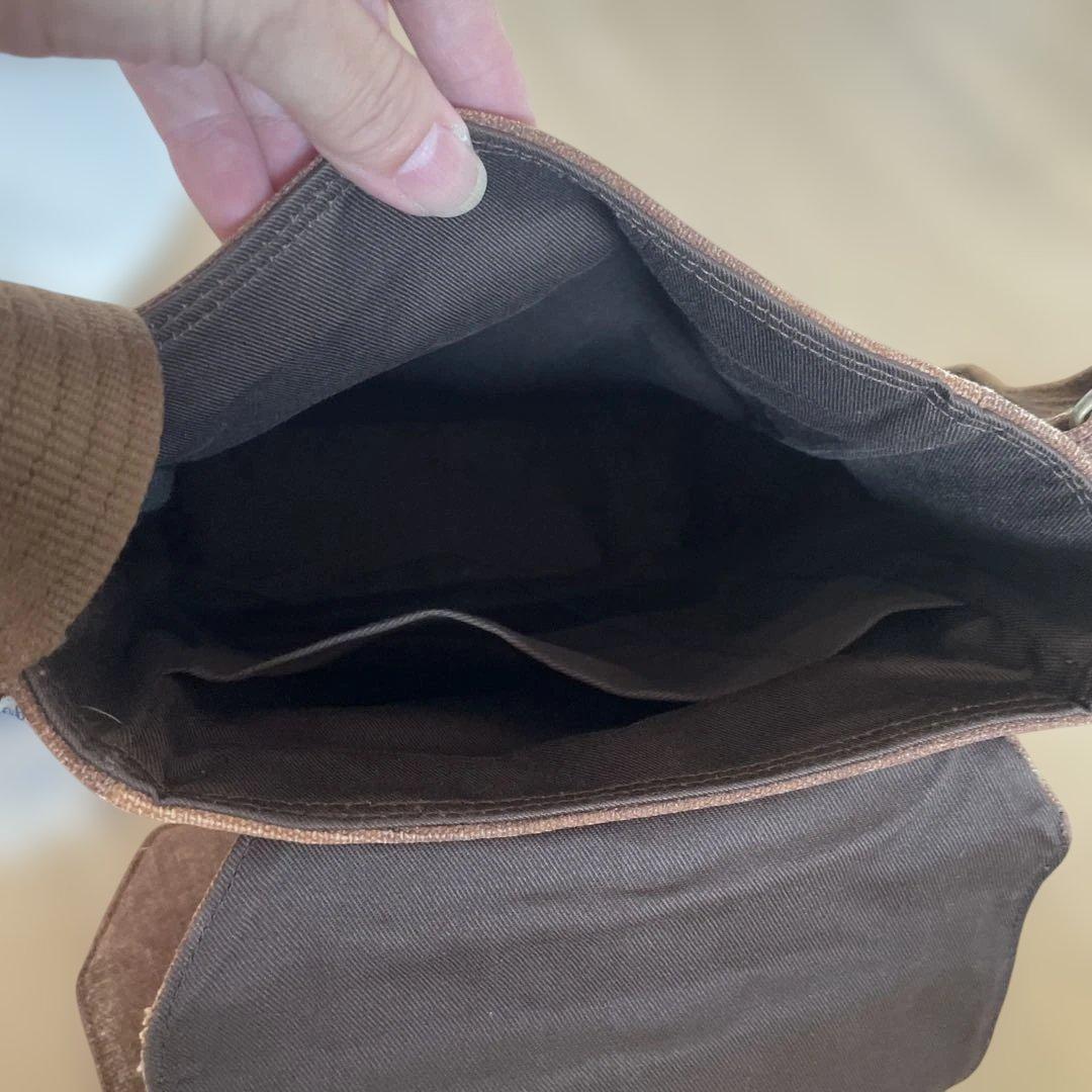 酒袋　柿渋染め　ショルダーバッグ