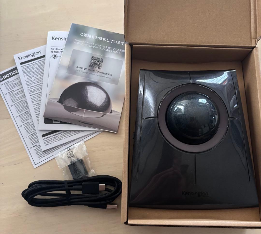Kensington SlimBlade Pro トラックボール本体 グレー