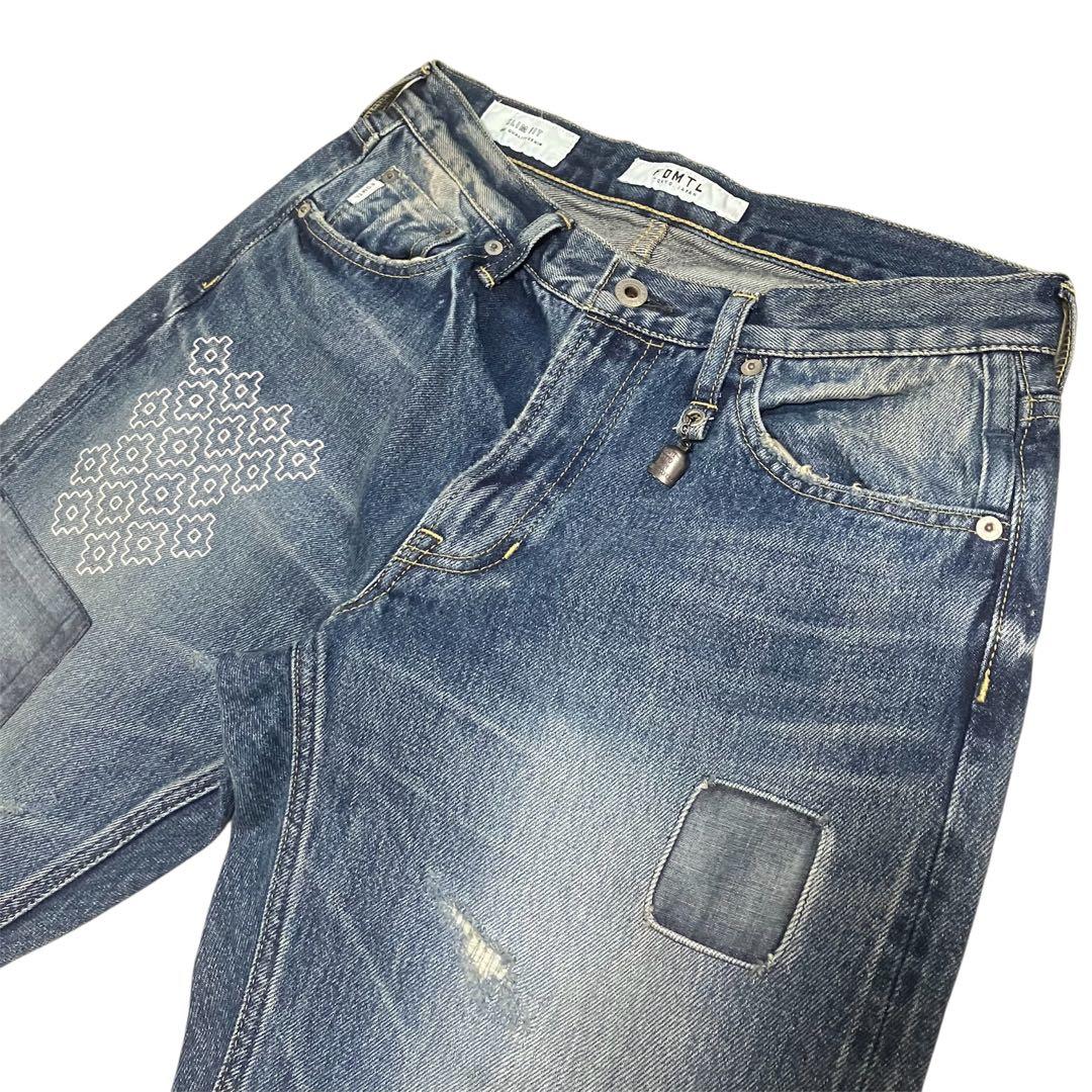 FDMTL ファンダメンタル 刺し子 加工デニム パンツ Fundamental