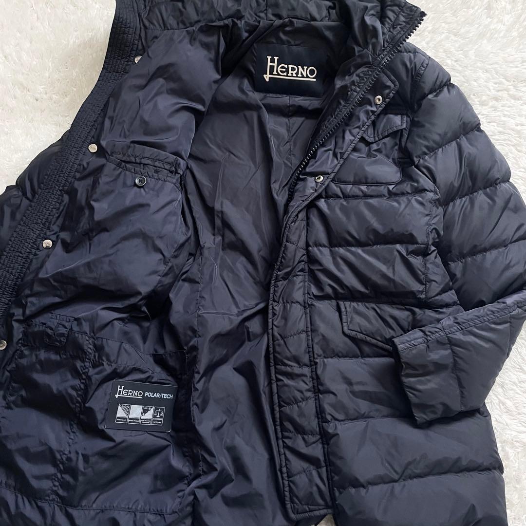 極美品✨HERNO ヘルノ　POLAR-TECH　ダウンコート　ネイビー