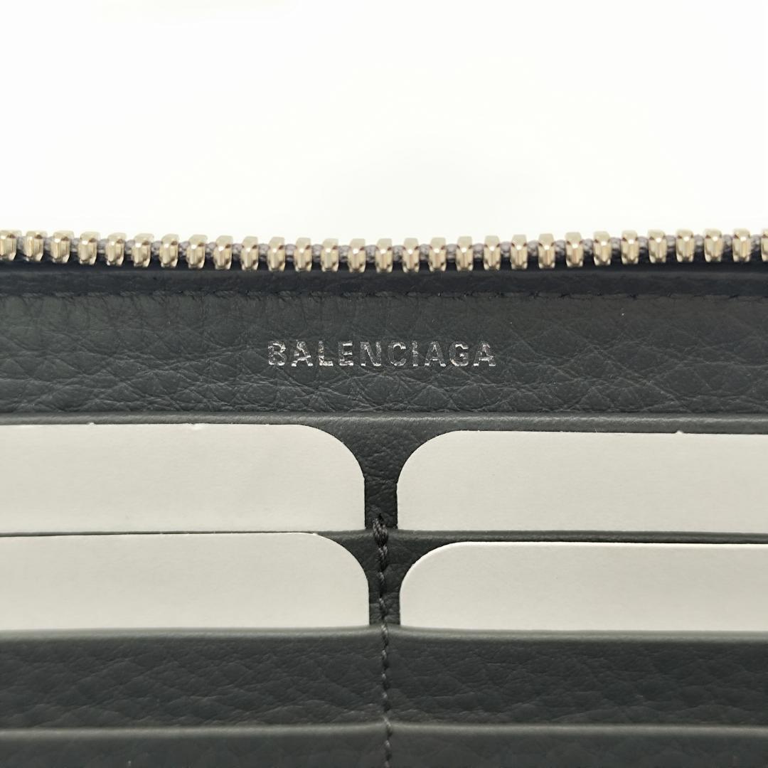 バレンシアガ ペーパーコンチネンタル ラウンドファスナー 長財布