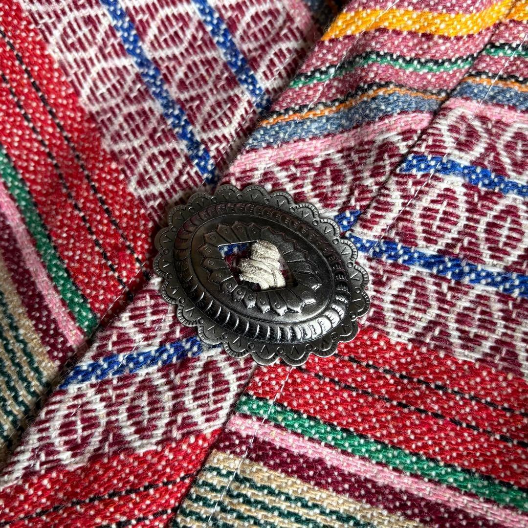 【70s vintage】パーカー　エスニック柄　ネイティブ柄　コンチョ　y2k